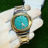Patek Philippe Green Dial – Master Copy | Two-Tone Silver & Gold Strap | Master Lock
